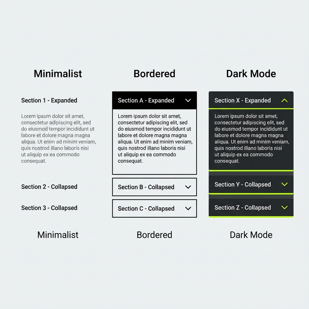 Accordion style variations